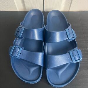 Birkenstock Mens Sandals Blue EVA Arizona Slides Size 43 M 10